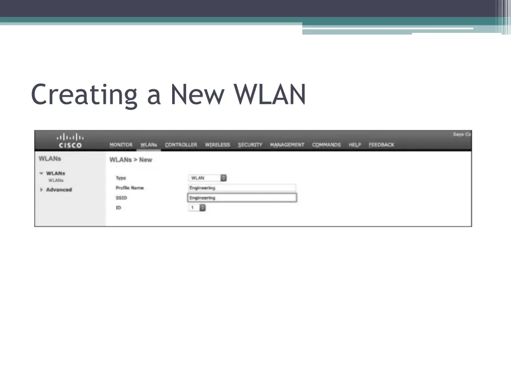 creating a new wlan