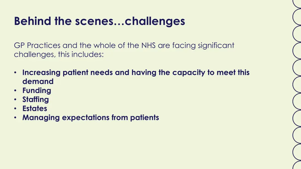 behind the scenes challenges