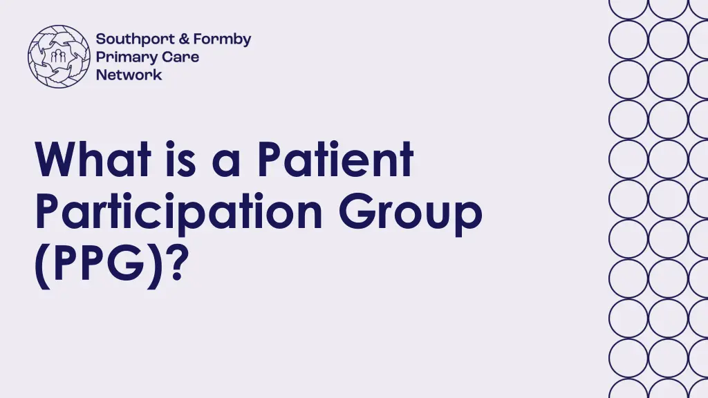 what is a patient participation group ppg