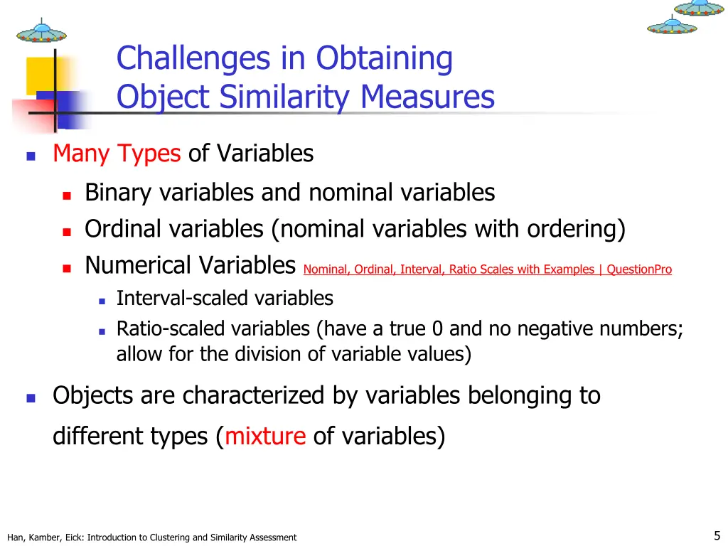 challenges in obtaining object similarity measures