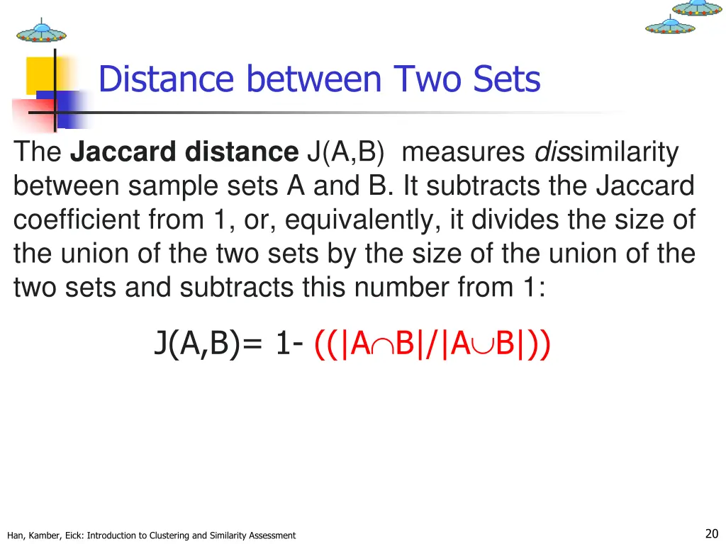 distance between two sets