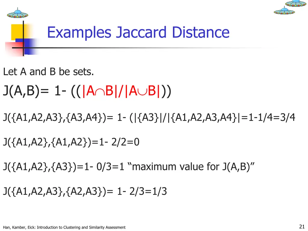 examples jaccard distance