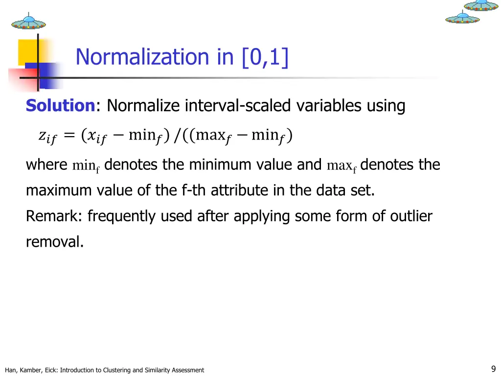 normalization in 0 1
