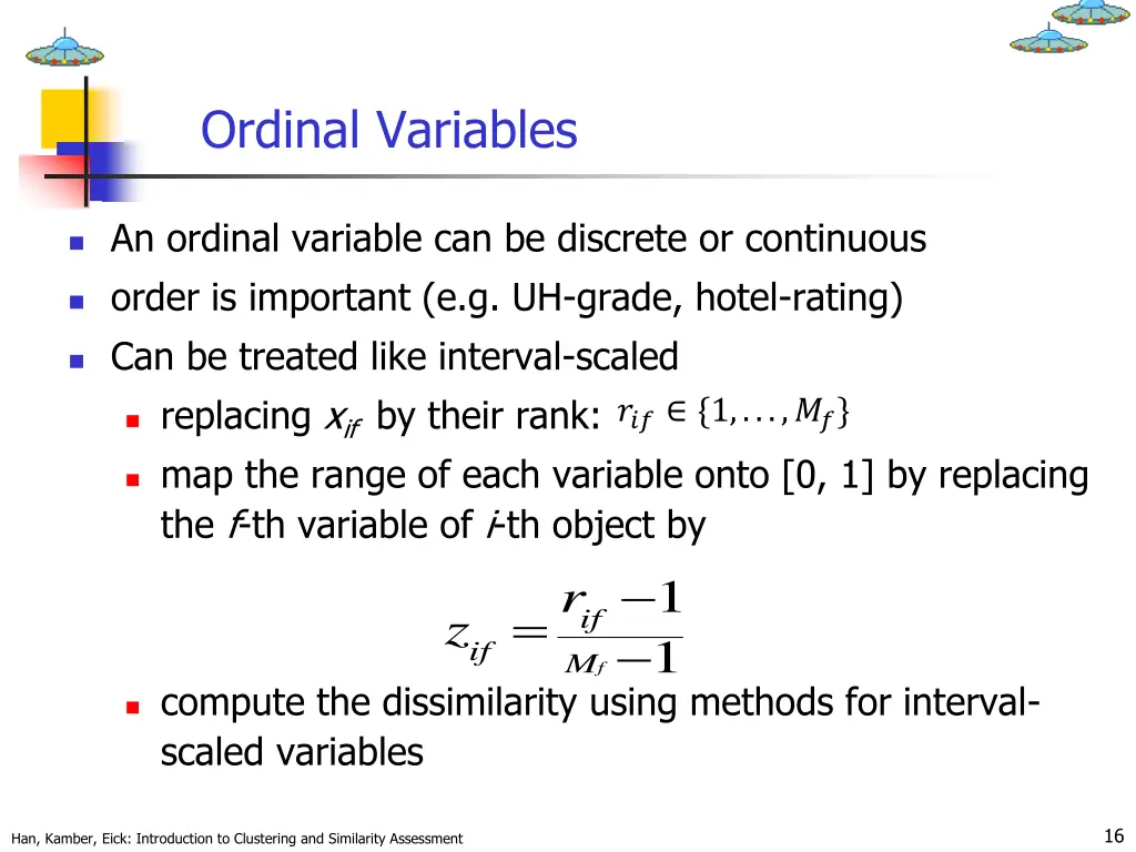 ordinal variables