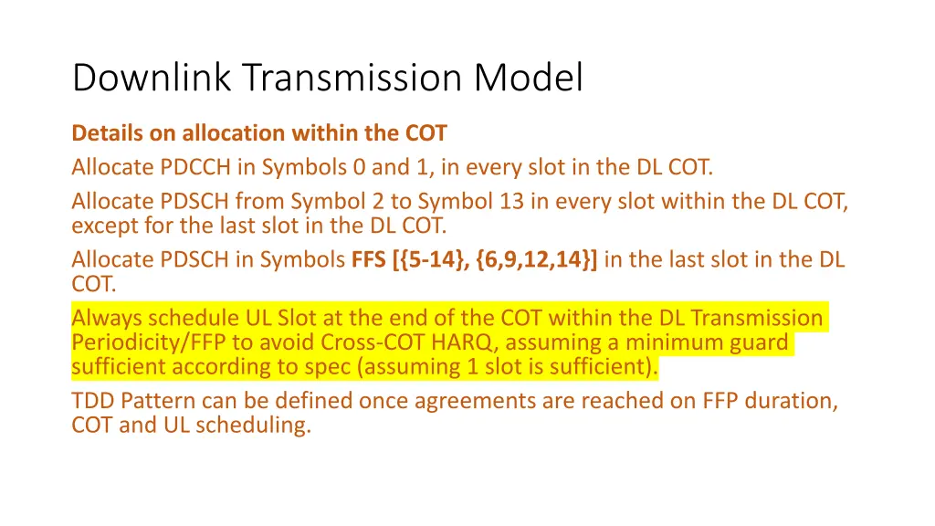 downlink transmission model 1