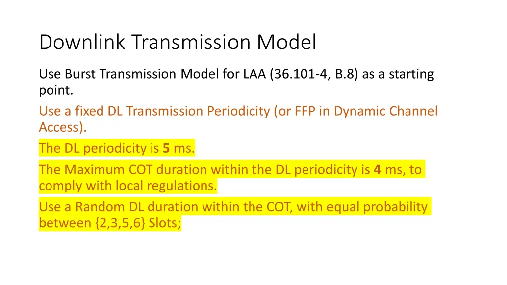 downlink transmission model