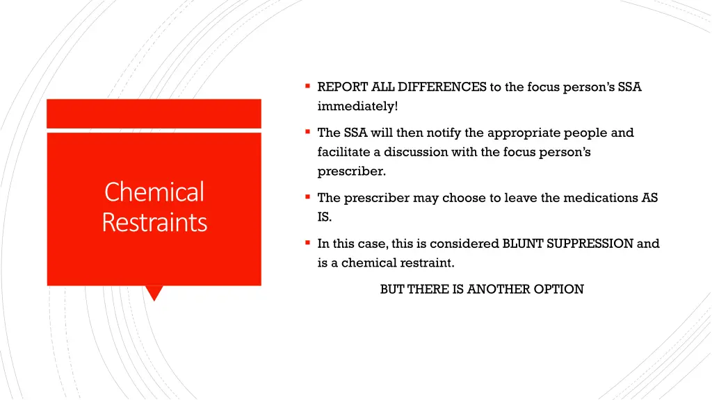 report all differences to the focus person