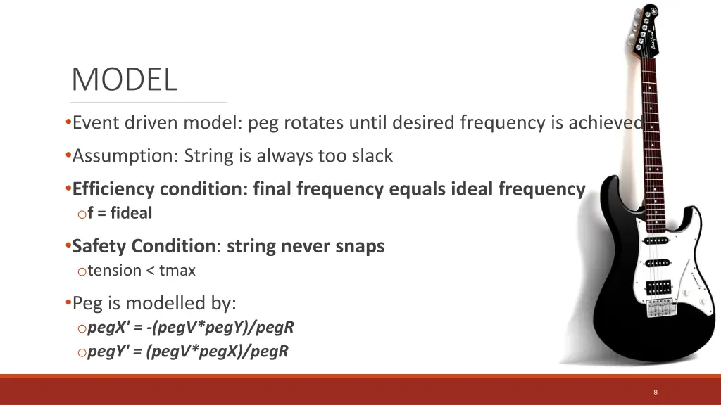 model event driven model peg rotates until