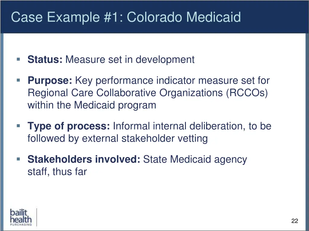 case example 1 colorado medicaid