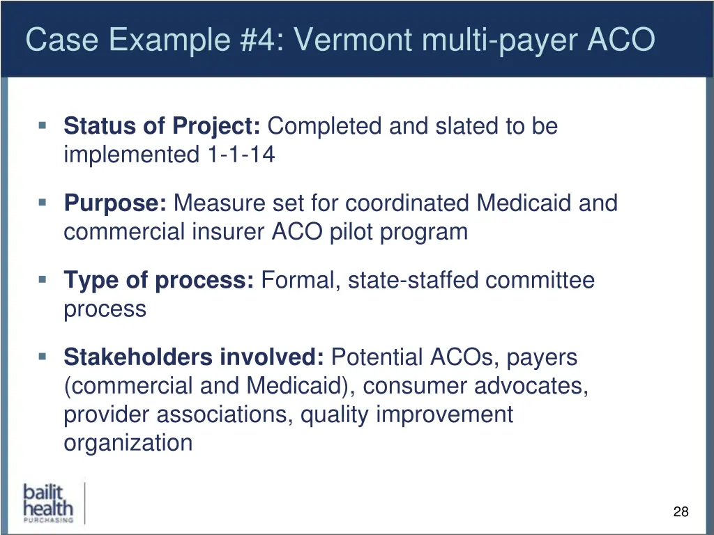 case example 4 vermont multi payer aco