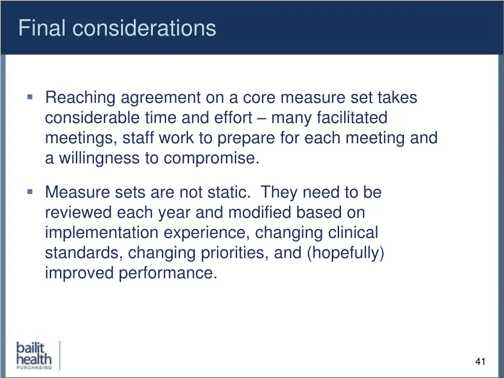 final considerations