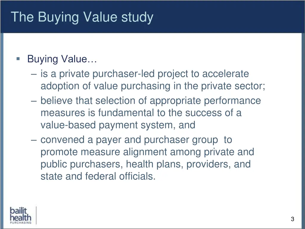 the buying value study