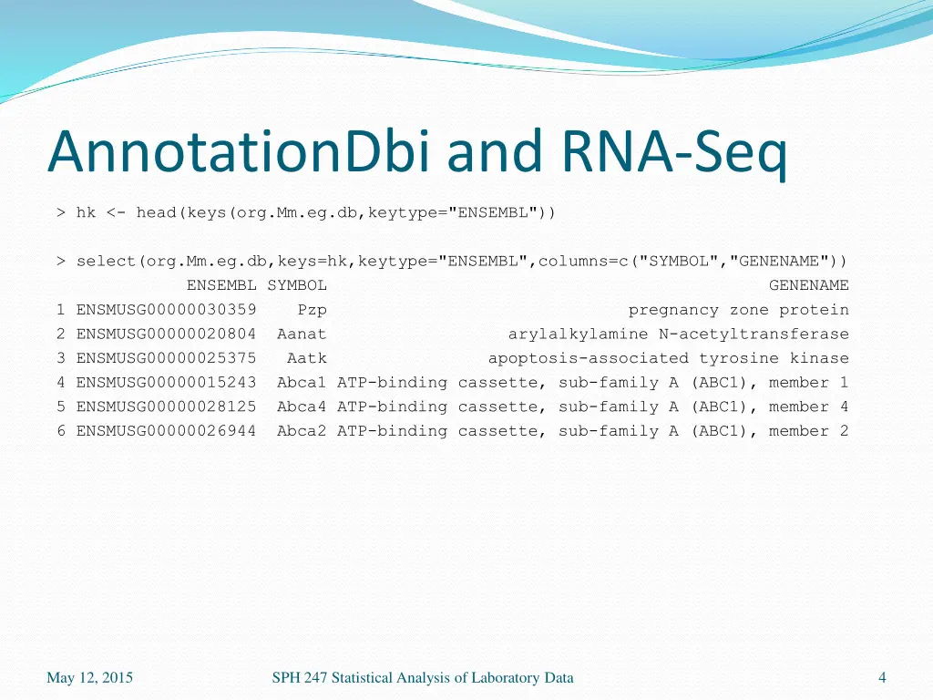 annotationdbi and rna seq 2