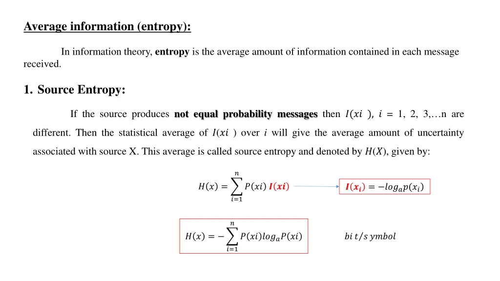 average information entropy