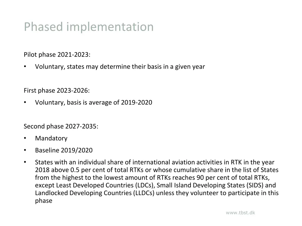 phased implementation