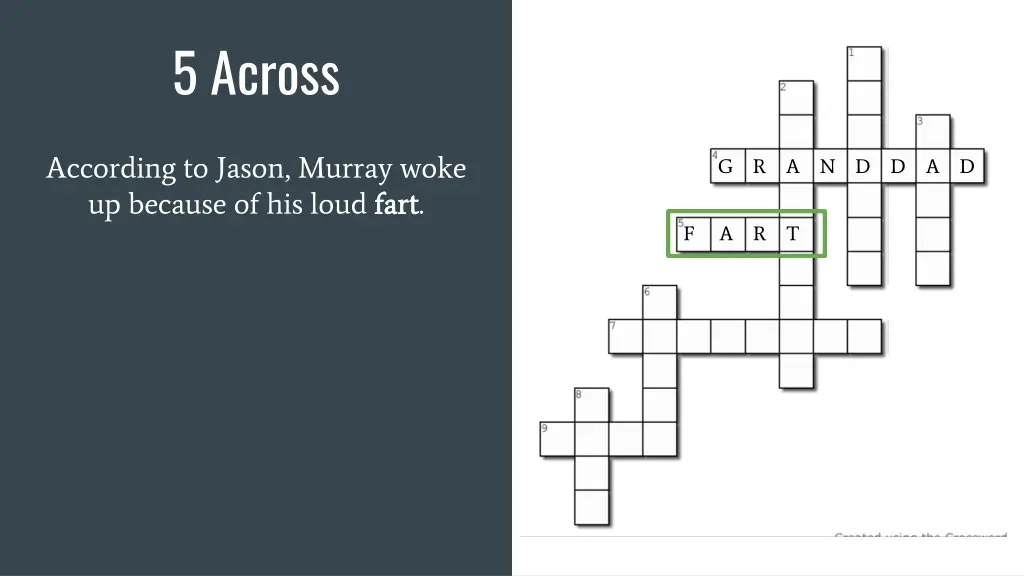 5 across 1