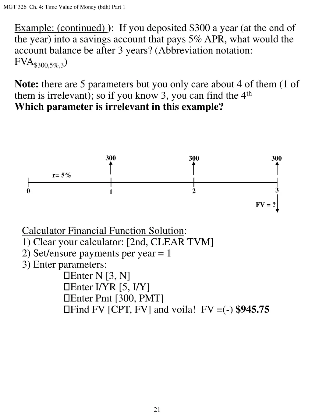 mgt 326 ch 4 time value of money bdh part 1 5
