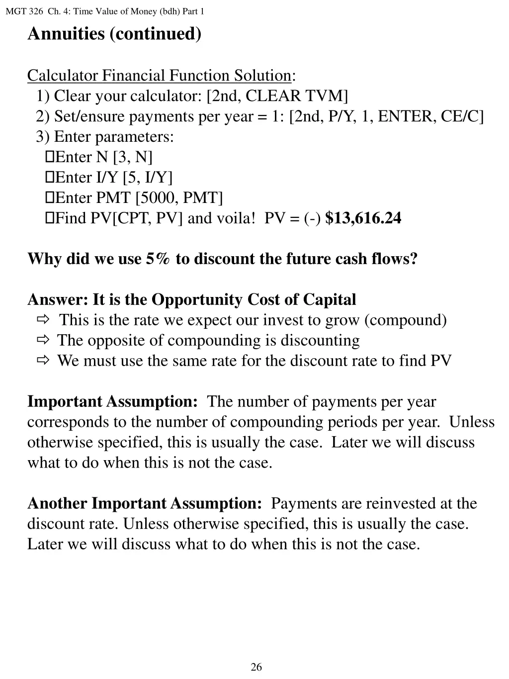 mgt 326 ch 4 time value of money bdh part 15