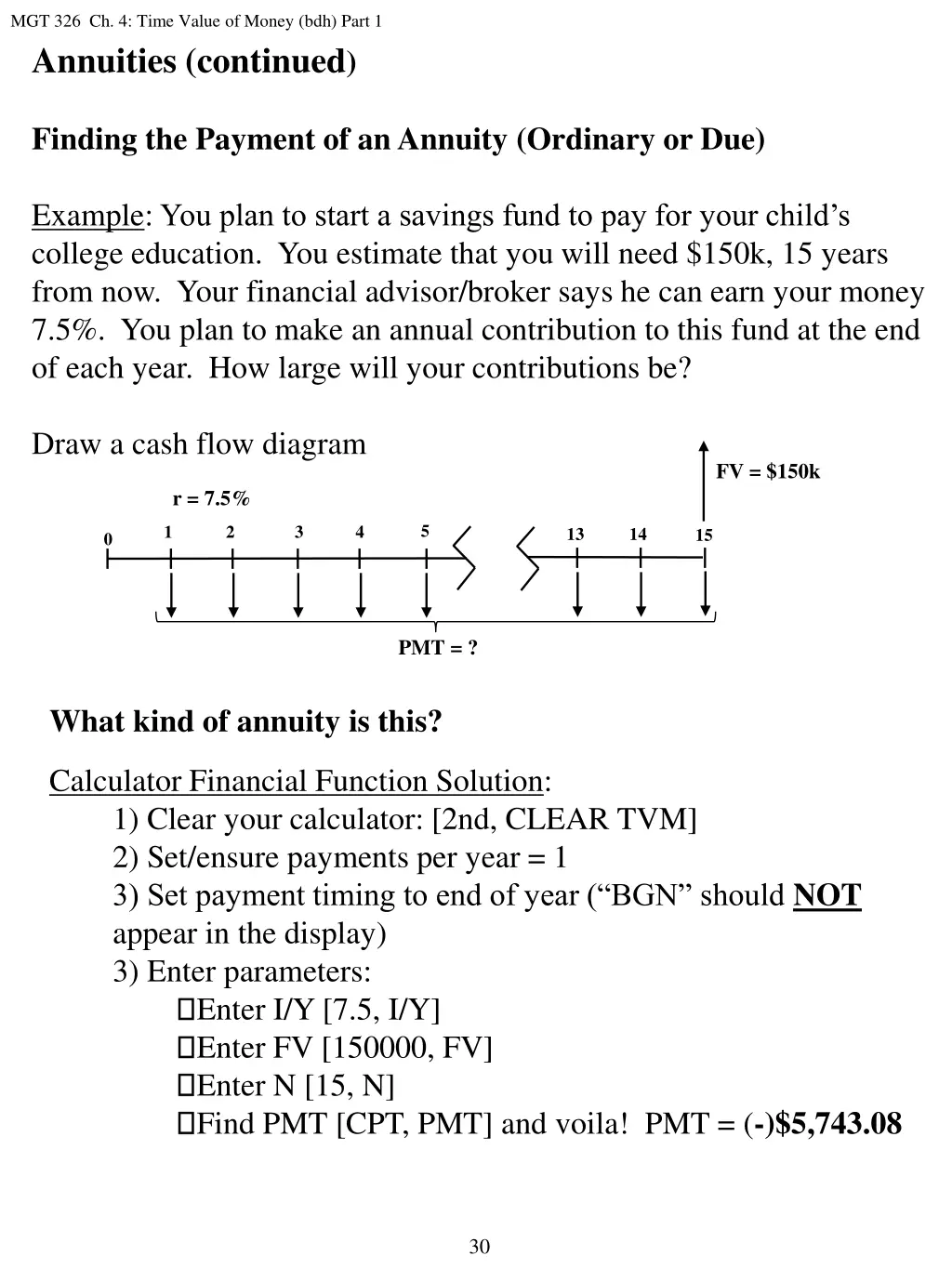 mgt 326 ch 4 time value of money bdh part 19