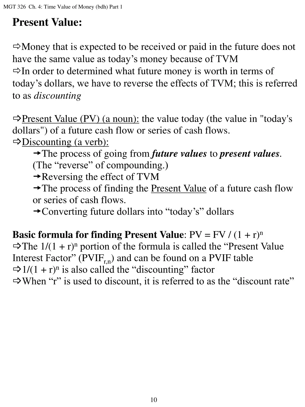 mgt 326 ch 4 time value of money bdh part 4