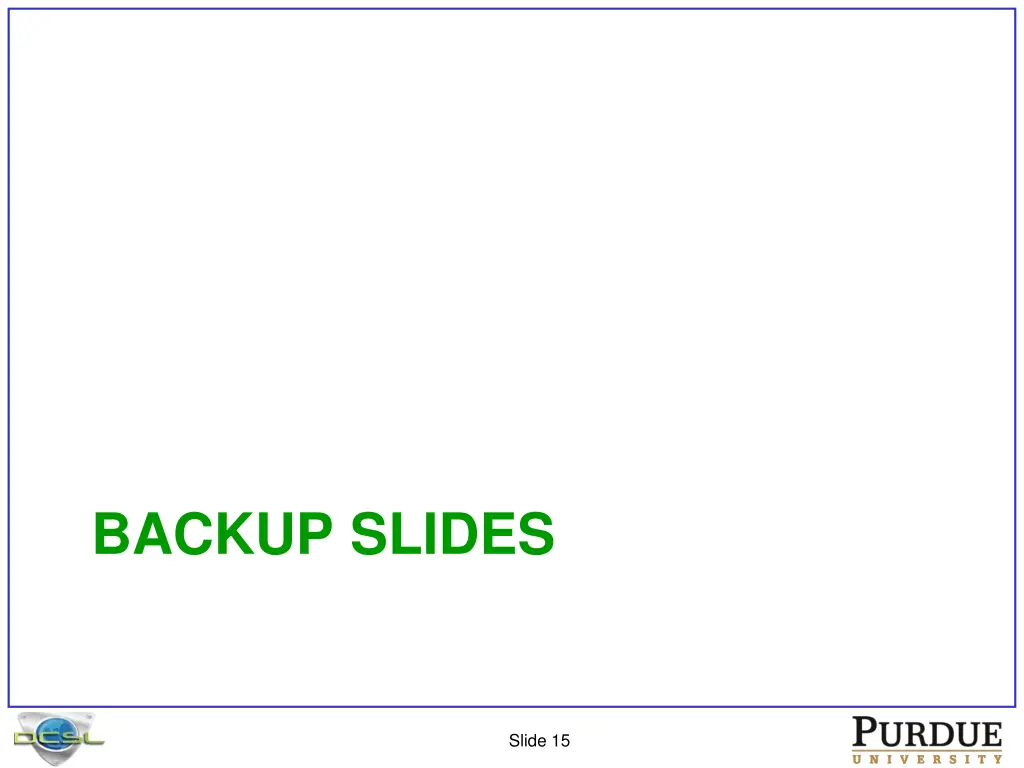 backup slides