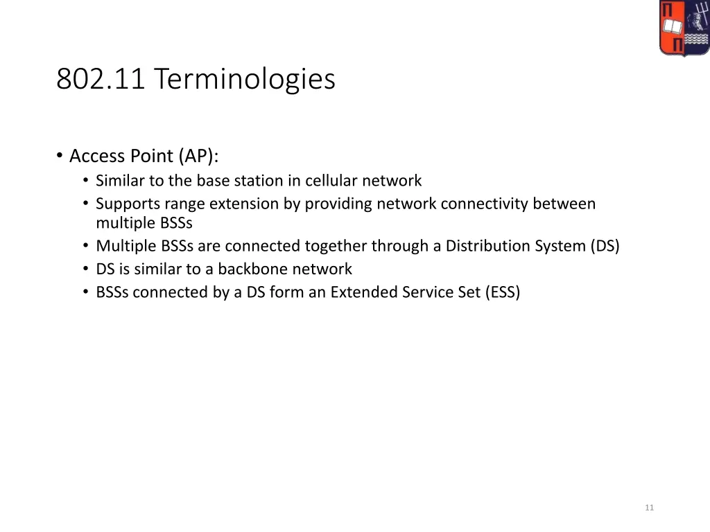 802 11 terminologies 1