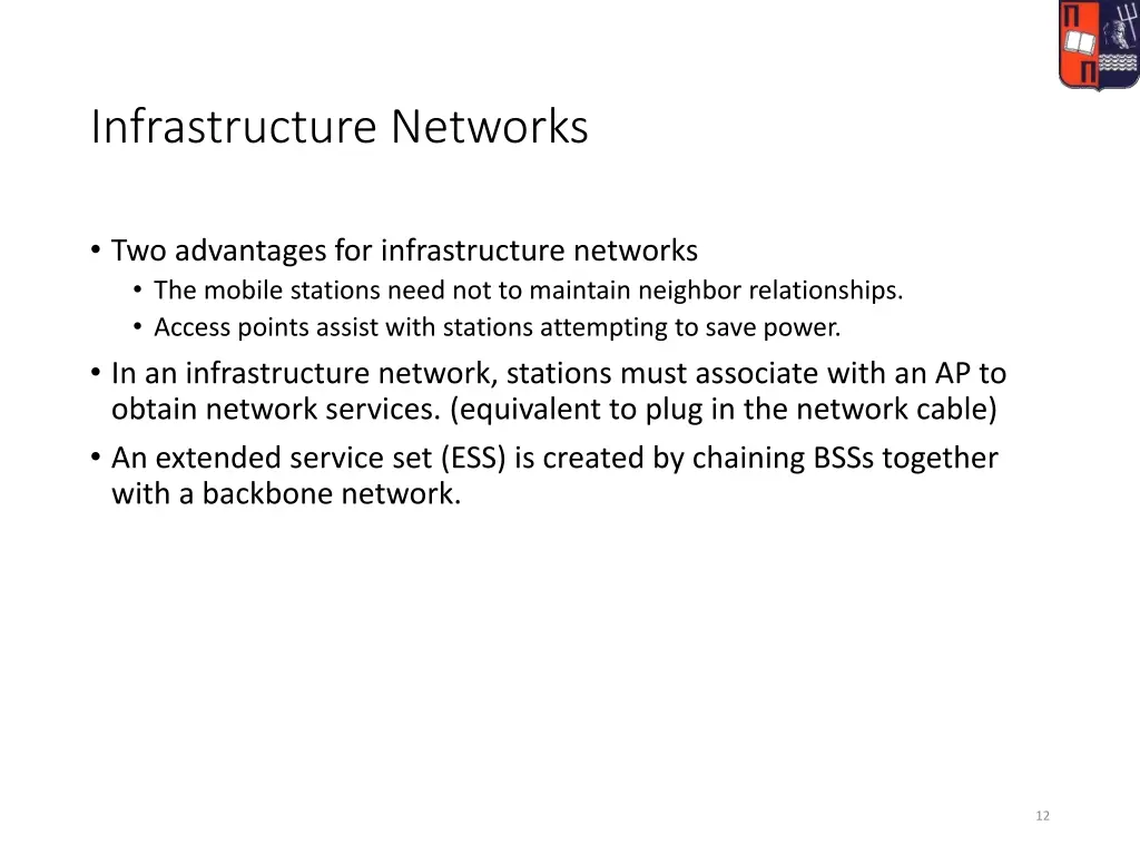 infrastructure networks