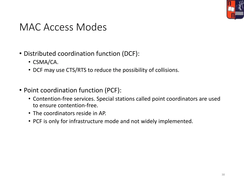 mac access modes