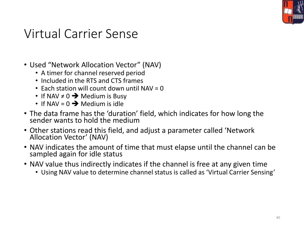 virtual carrier sense