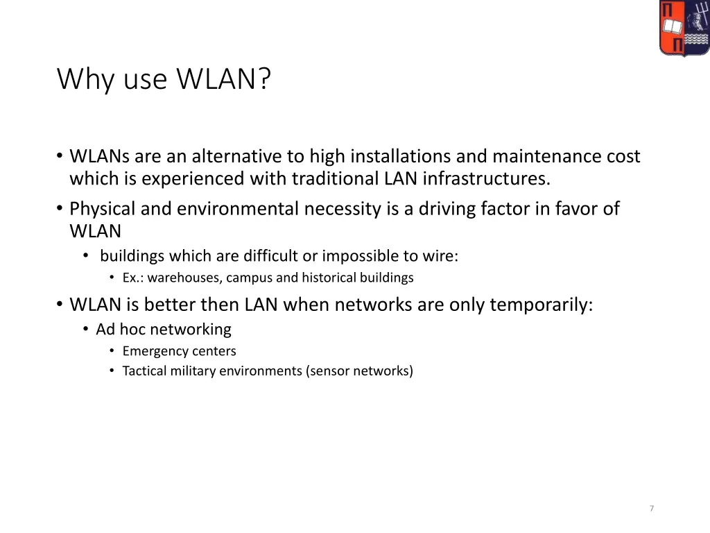 why use wlan