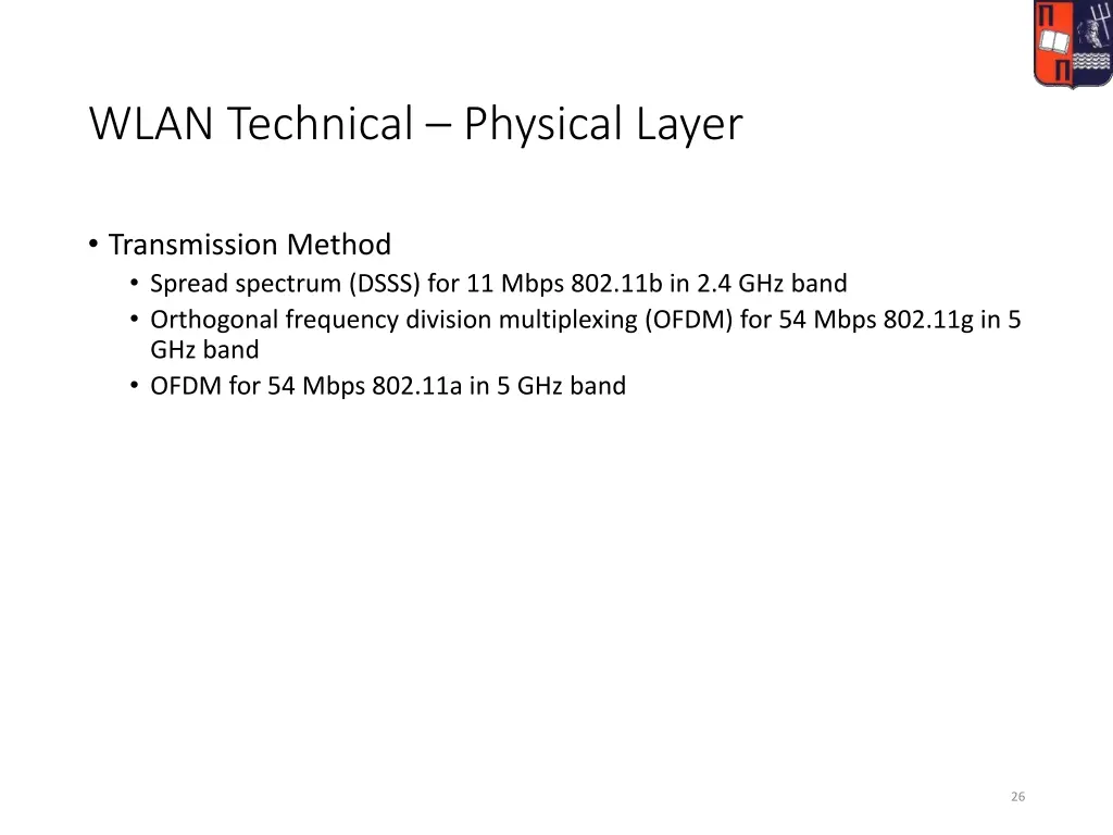 wlan technical physical layer