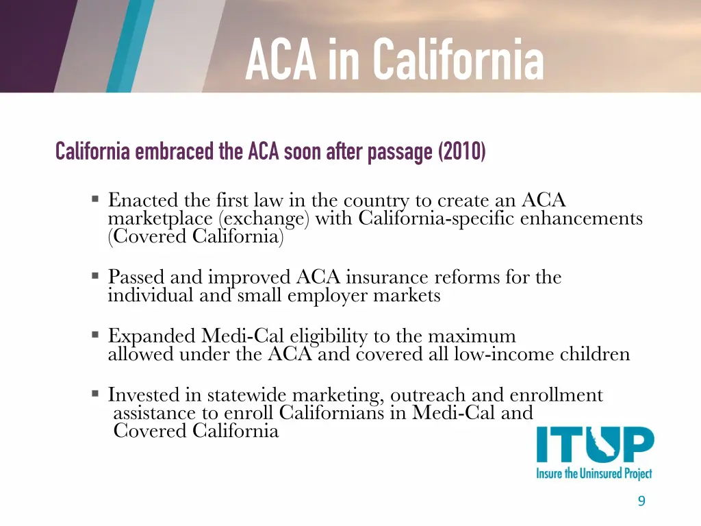 aca in california