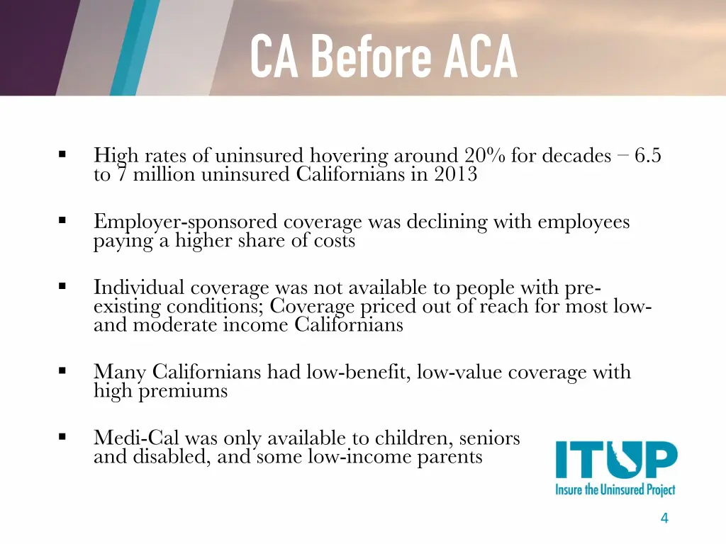ca before aca