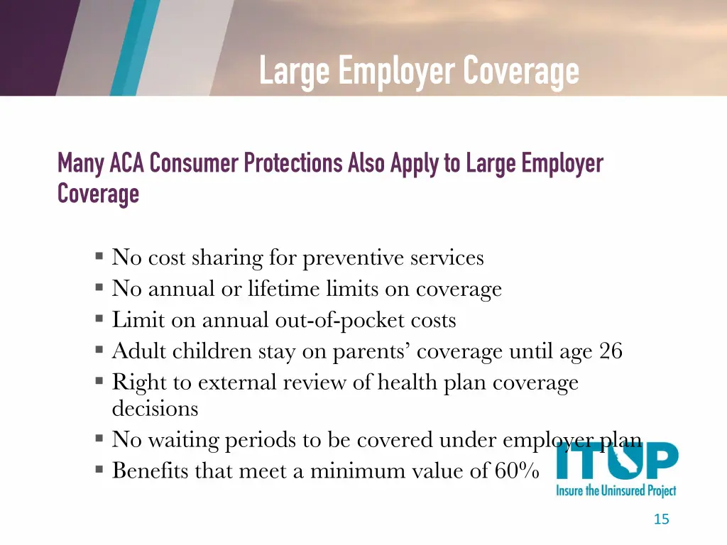 large employer coverage