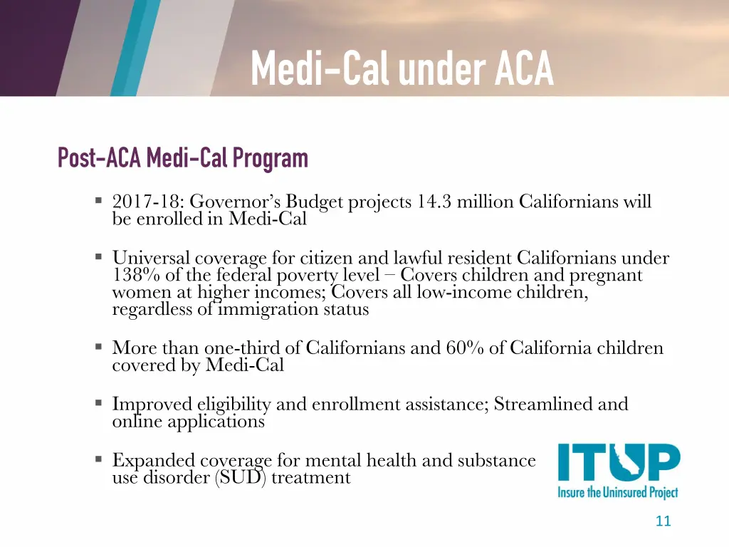 medi cal under aca