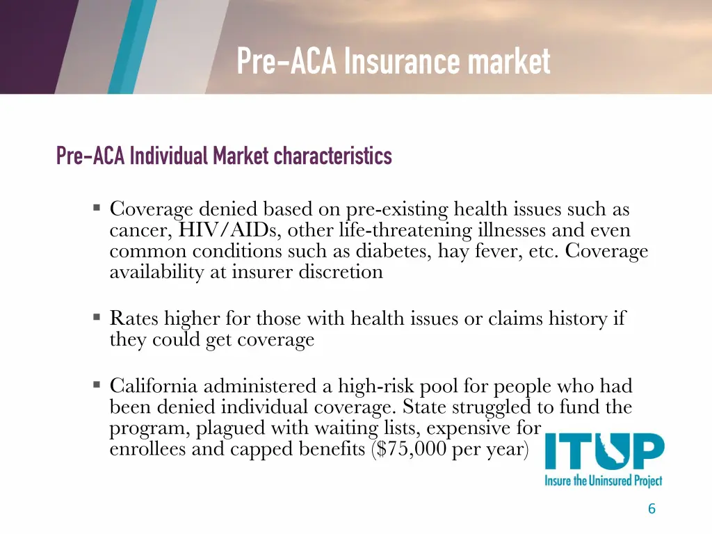 pre aca insurance market