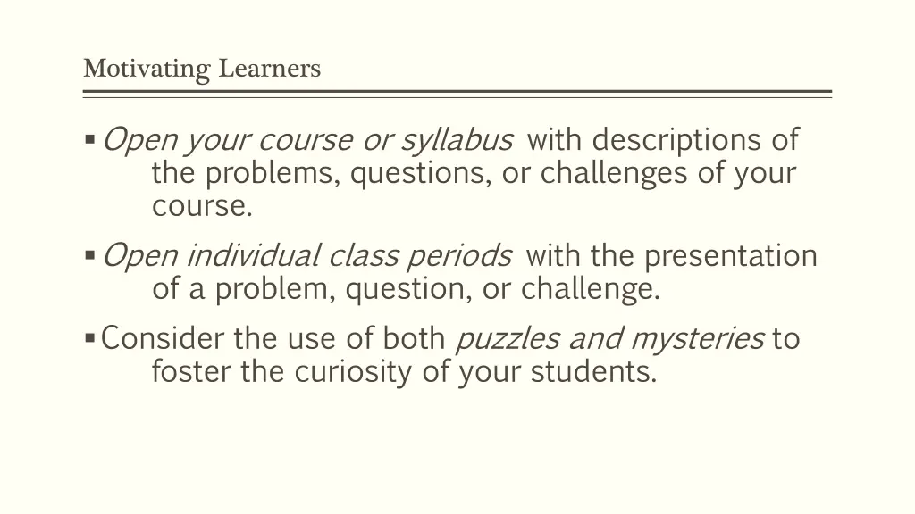 motivating learners