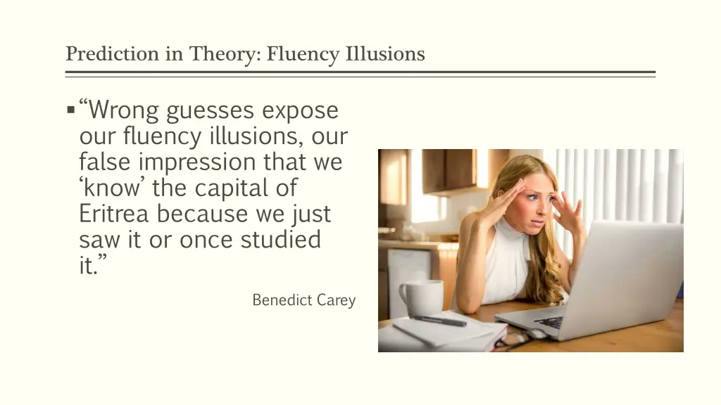 prediction in theory fluency illusions