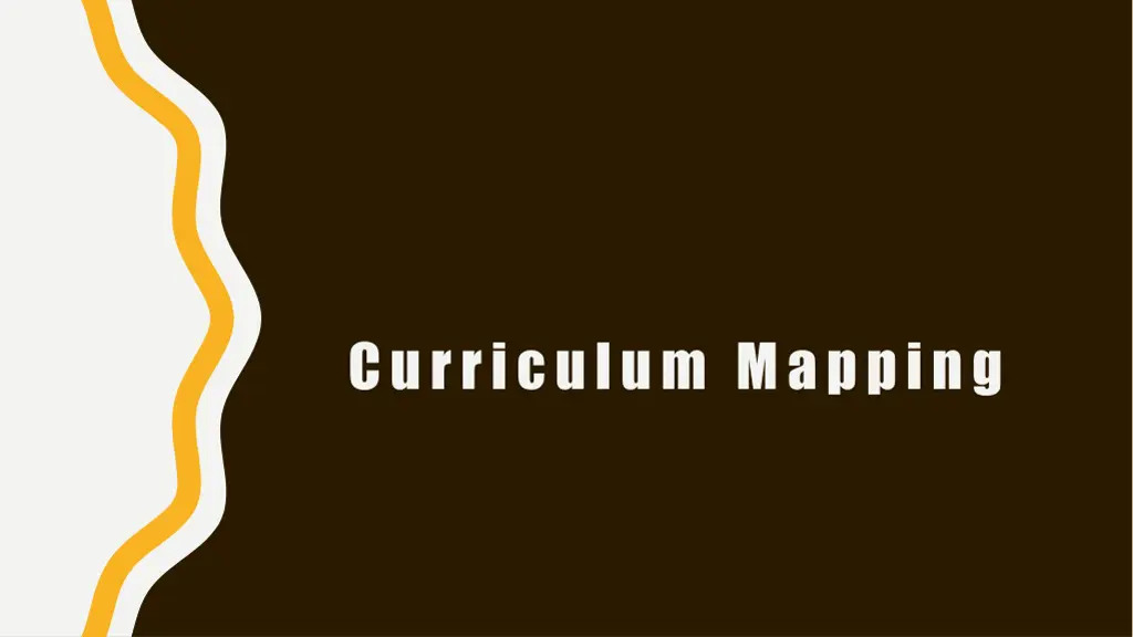 curriculum mapping