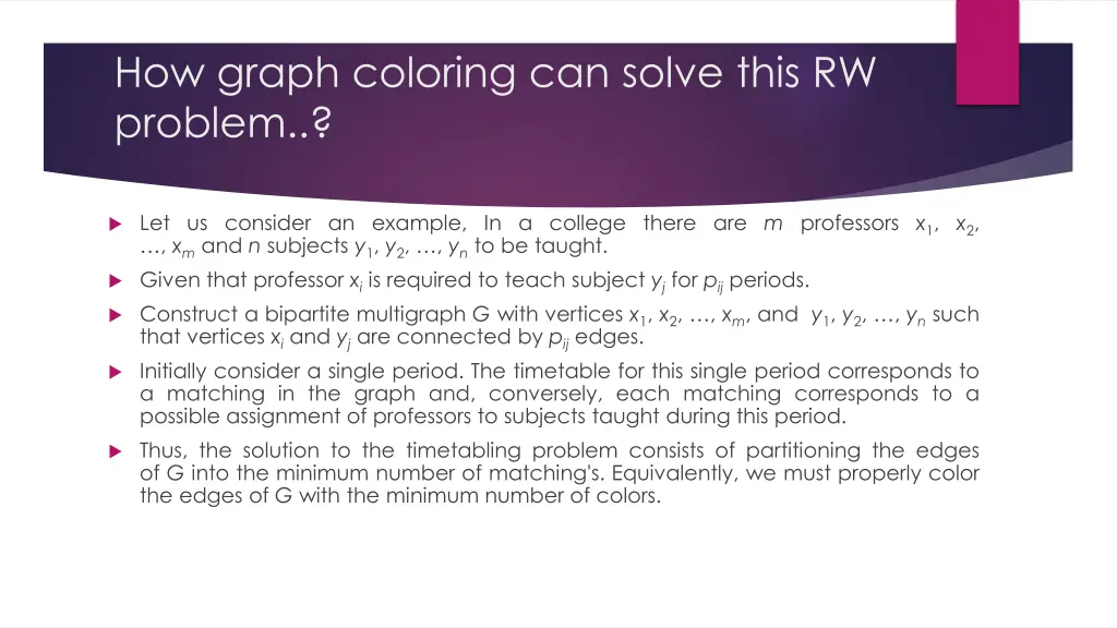 how graph coloring can solve this rw problem