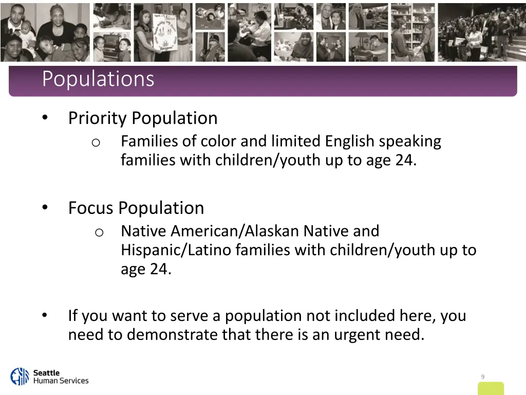 populations