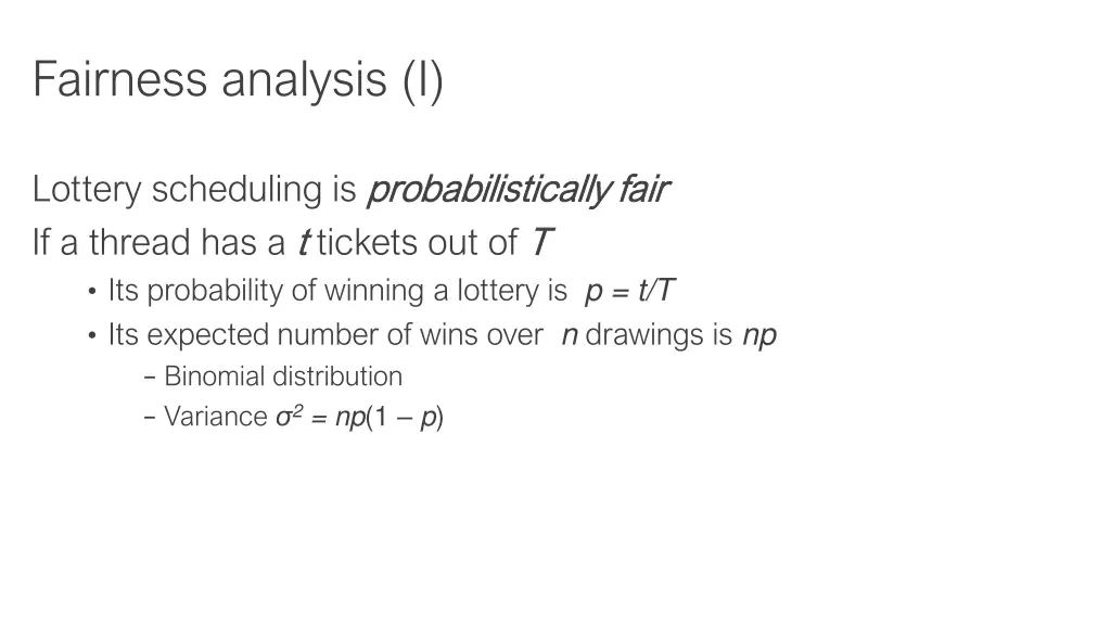 fairness analysis i
