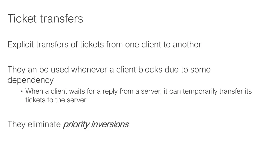 ticket transfers