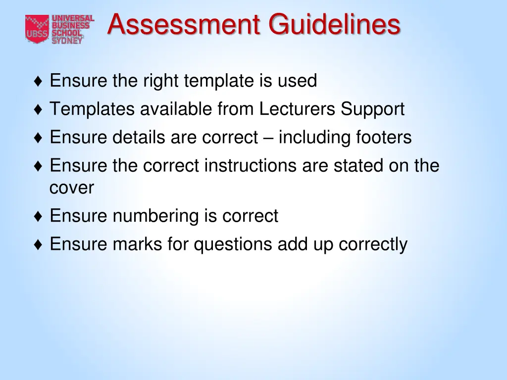 assessment guidelines 1