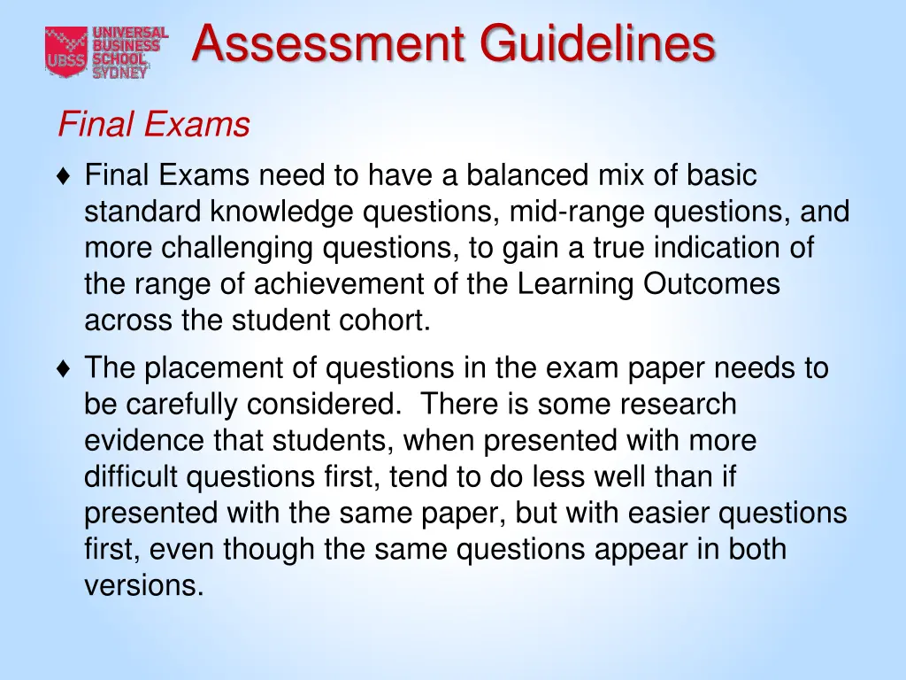 assessment guidelines 4
