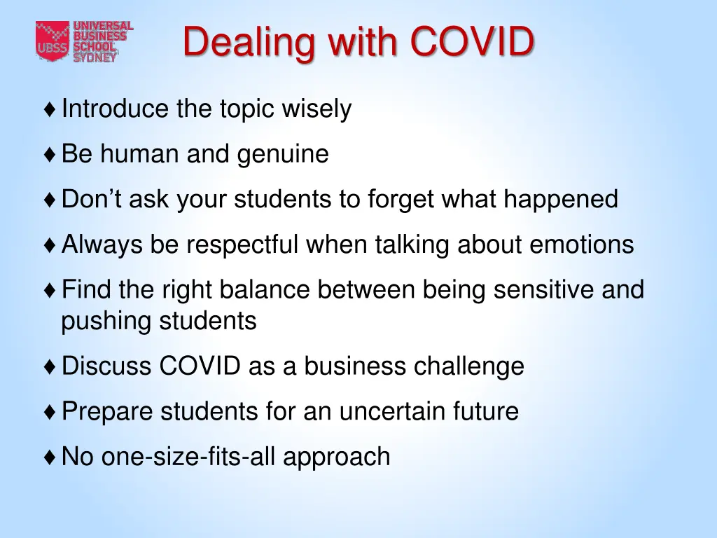 dealing with covid