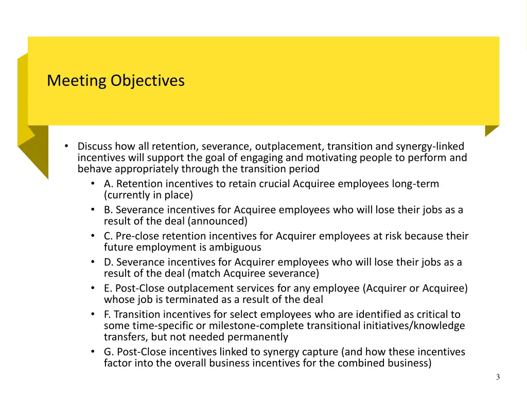 meeting objectives