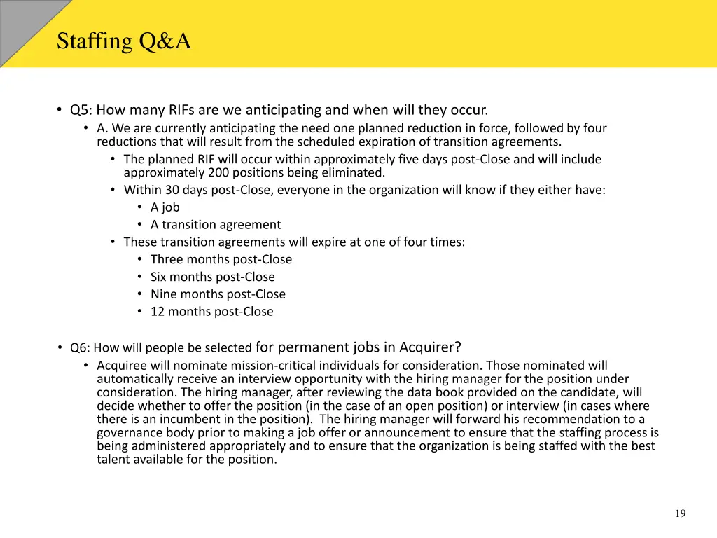 staffing q a 1