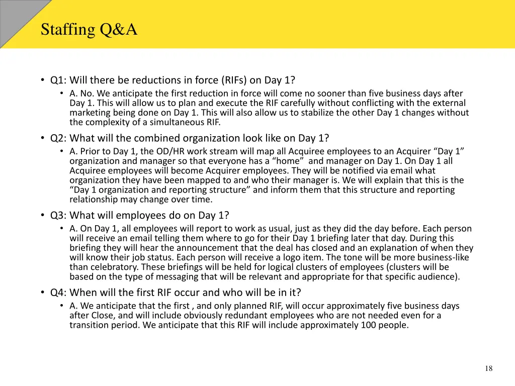staffing q a