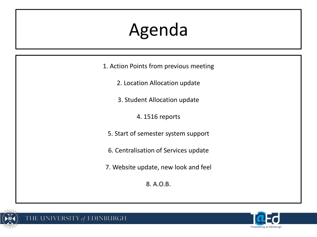 agenda